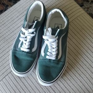 Green and White Sneakers